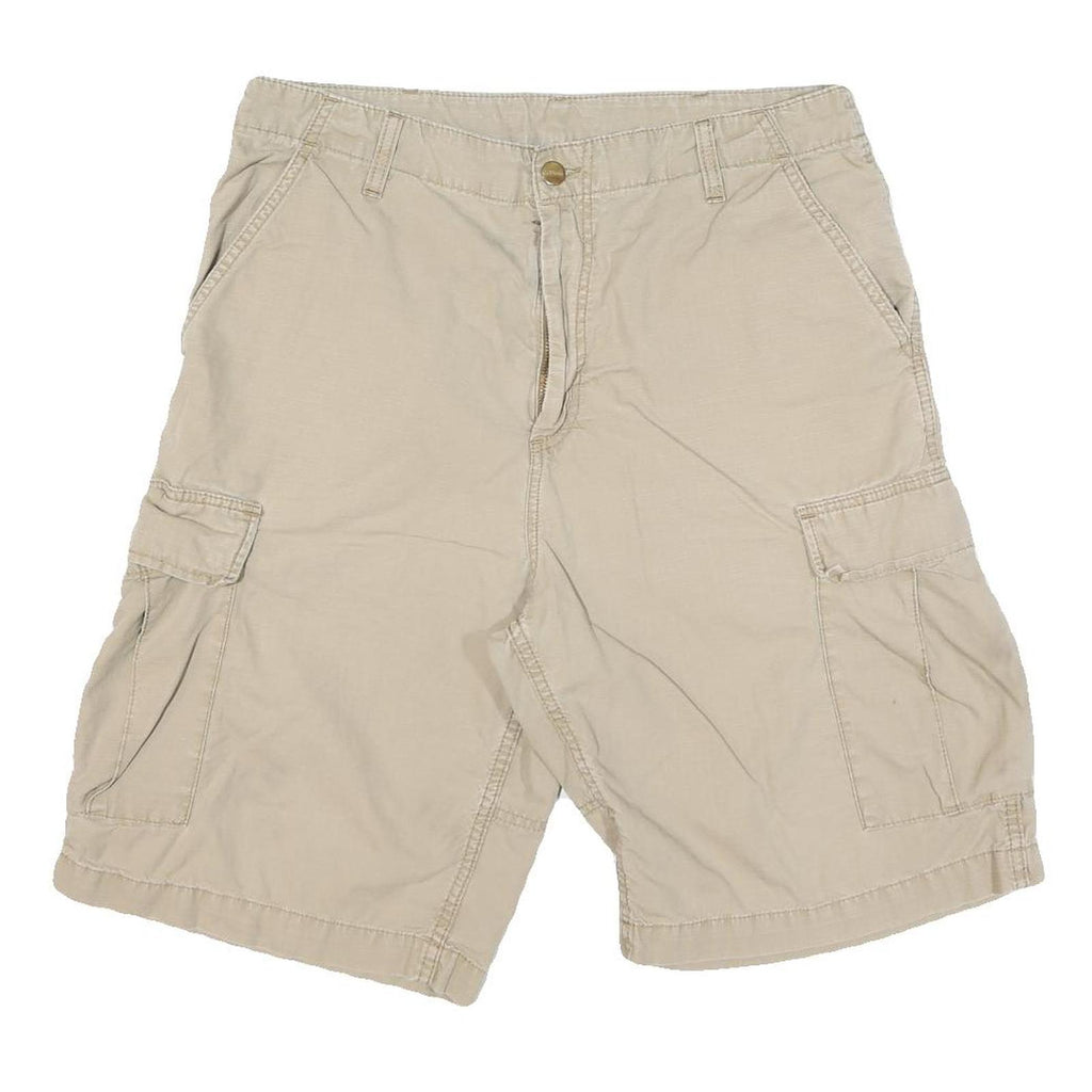 CARHARTT Mens Shorts Beige Cargo L W32 Durable Workwear Pockets