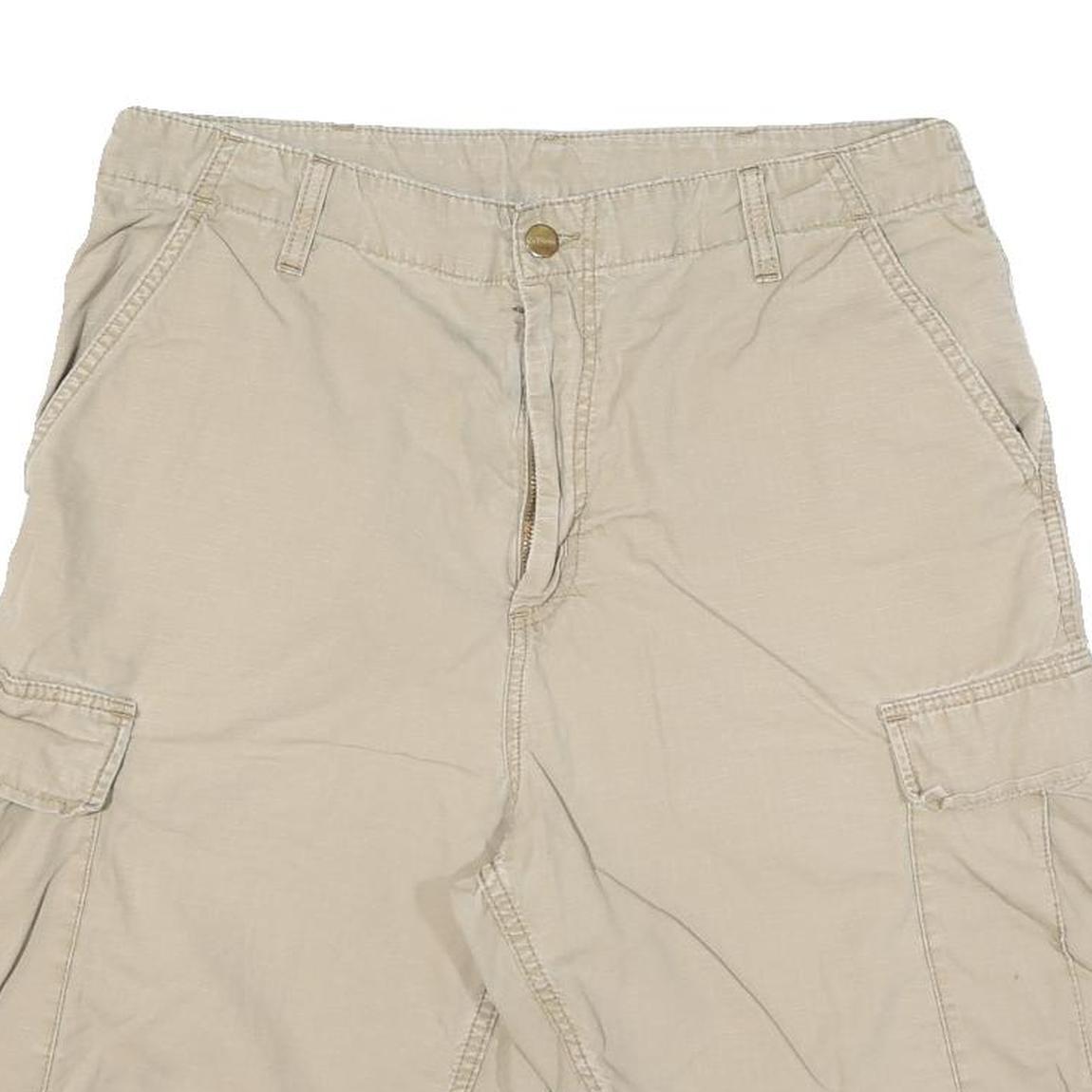CARHARTT Mens Shorts Beige Cargo L W32 Durable Workwear Pockets