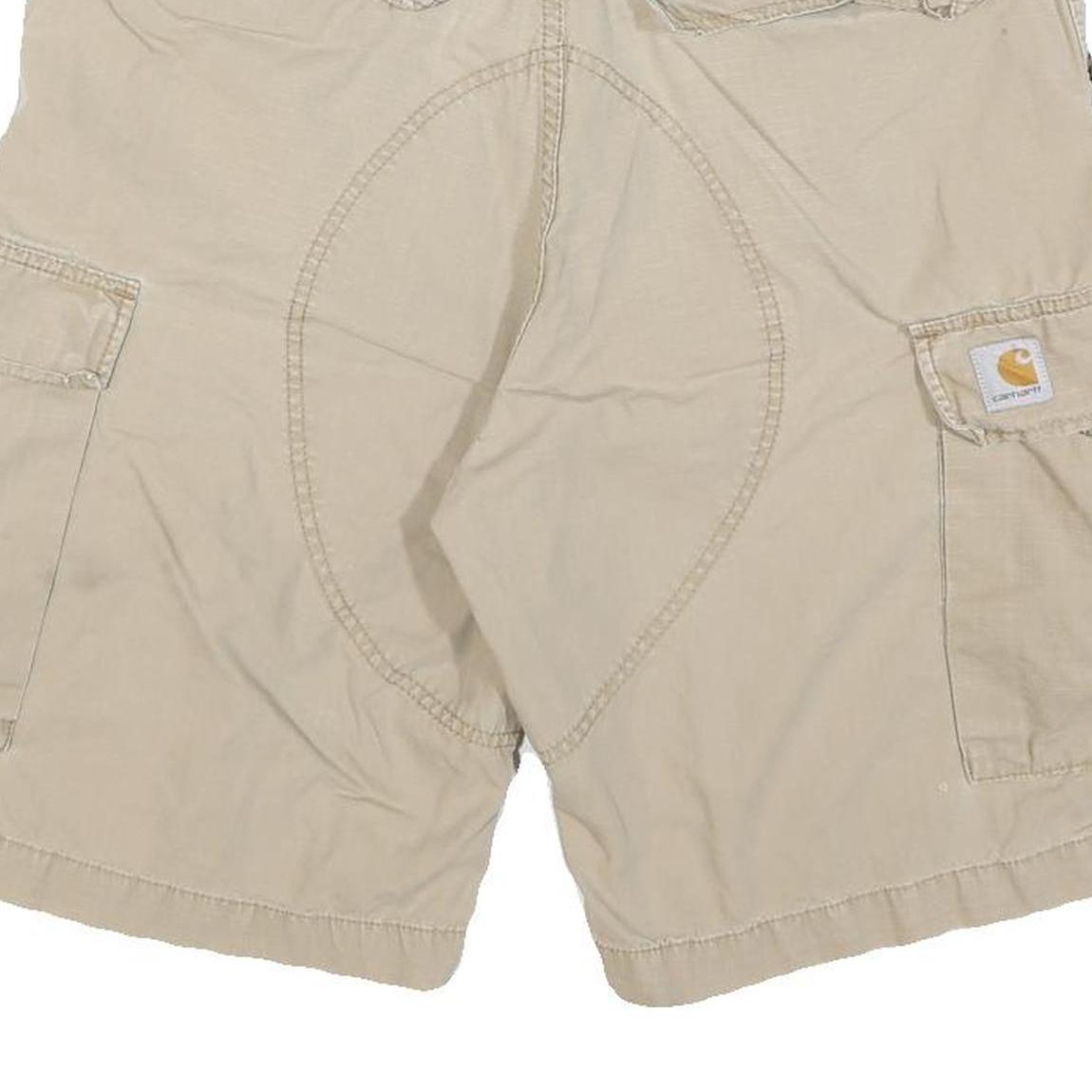 CARHARTT Mens Shorts Beige Cargo L W32 Durable Workwear Pockets