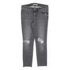LEVI'S 711 Womens Jeans Grey Slim Skinny Denim Rinse W28 L25 Distressed