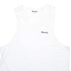 BENCH Mens White Sleeveless Round Neck Cotton Blend Tank Top 2XL Casual Summer