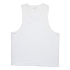 BENCH Mens White Sleeveless Round Neck Cotton Blend Tank Top 2XL Casual Summer