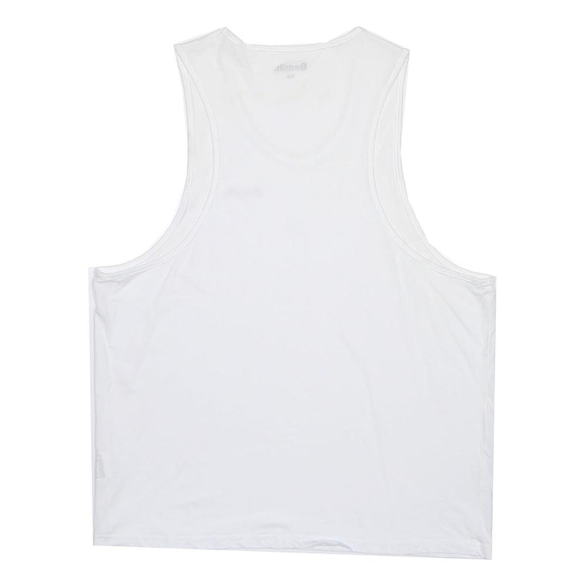 BENCH Mens White Sleeveless Round Neck Cotton Blend Tank Top 2XL Casual Summer