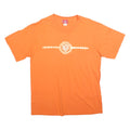 NFL Mens Orange Graphic T-Shirt L Short Sleeve Crew Neck Casual Cotton Blend