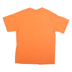 NFL Mens Orange Graphic T-Shirt L Short Sleeve Crew Neck Casual Cotton Blend