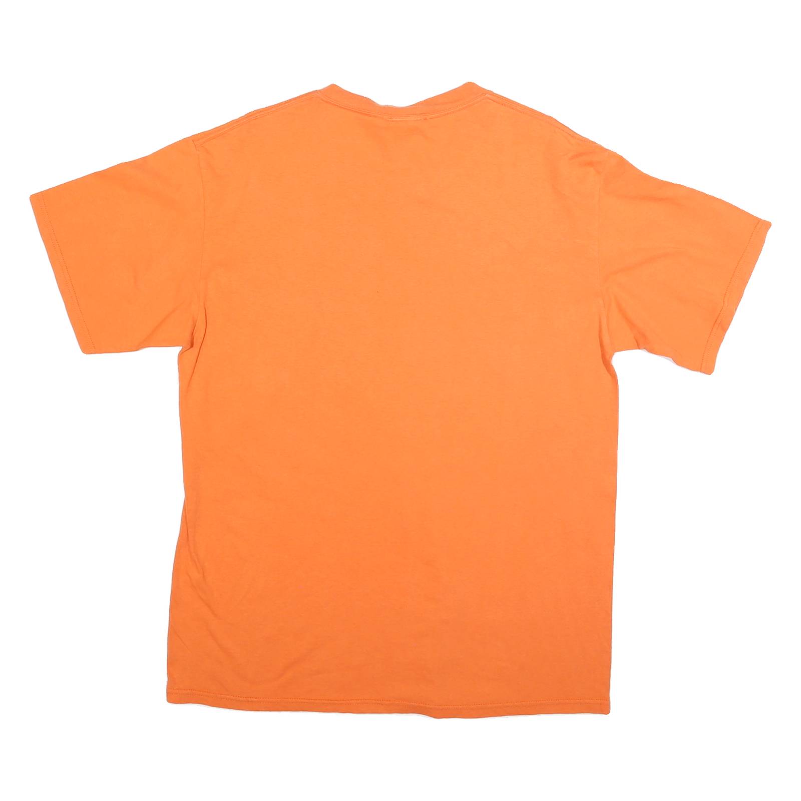 NFL Mens Orange Graphic T-Shirt L Short Sleeve Crew Neck Casual Cotton Blend