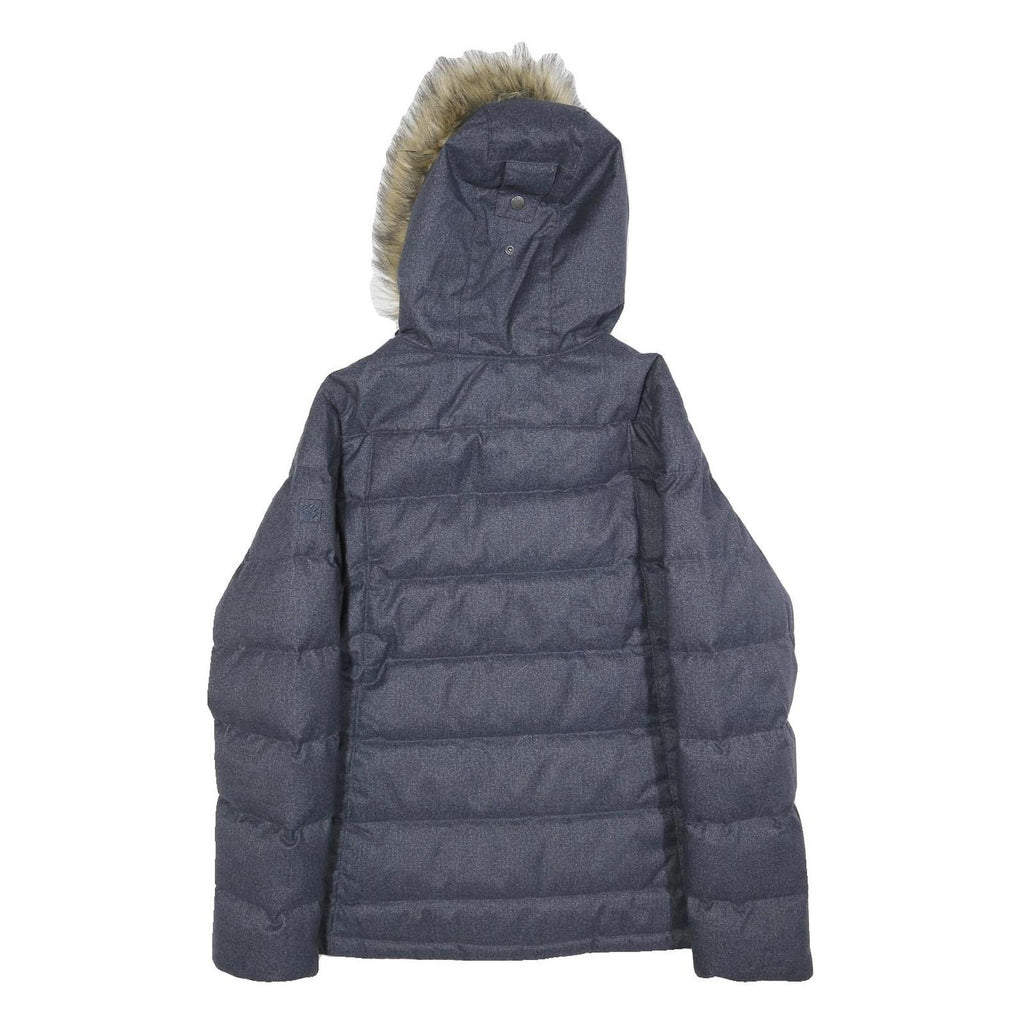 JACK WOLFSKIN Womens Blue Denim Outdoor Jacket UK 12 Polyester Blend Puffer Zip