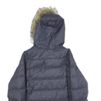 JACK WOLFSKIN Womens Blue Denim Outdoor Jacket UK 12 Polyester Blend Puffer Zip