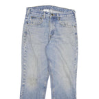 CARHARTT Mens Regular Fit Straight Denim Light Blue W32 L30 Cotton Blend Zip
