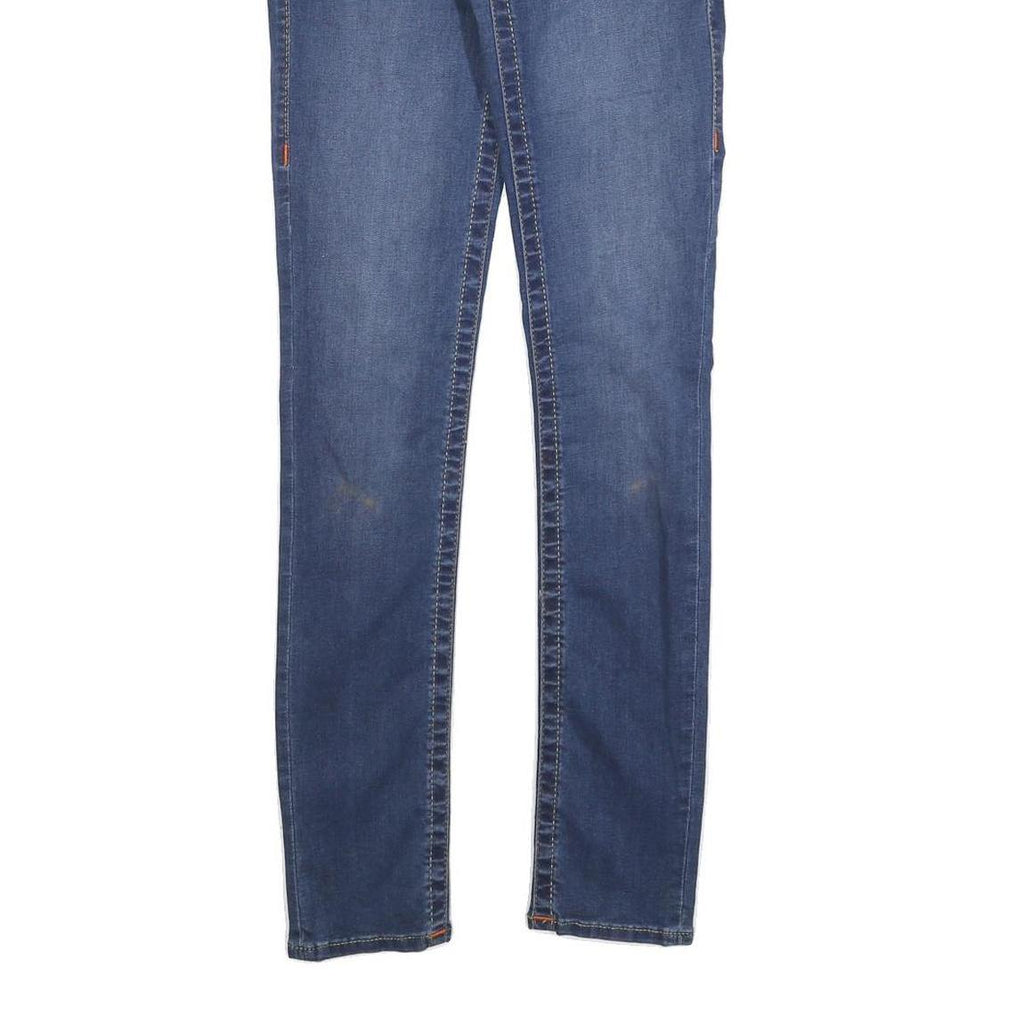 TRUE RELIGION Womens Slim Blue Denim Jeans W25 L31 Classic Cotton Blend Zip