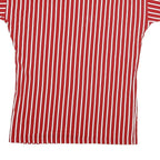 CATCH Mens Red & White Striped Graphic T-Shirt S Short Sleeve Crew Neck Casual