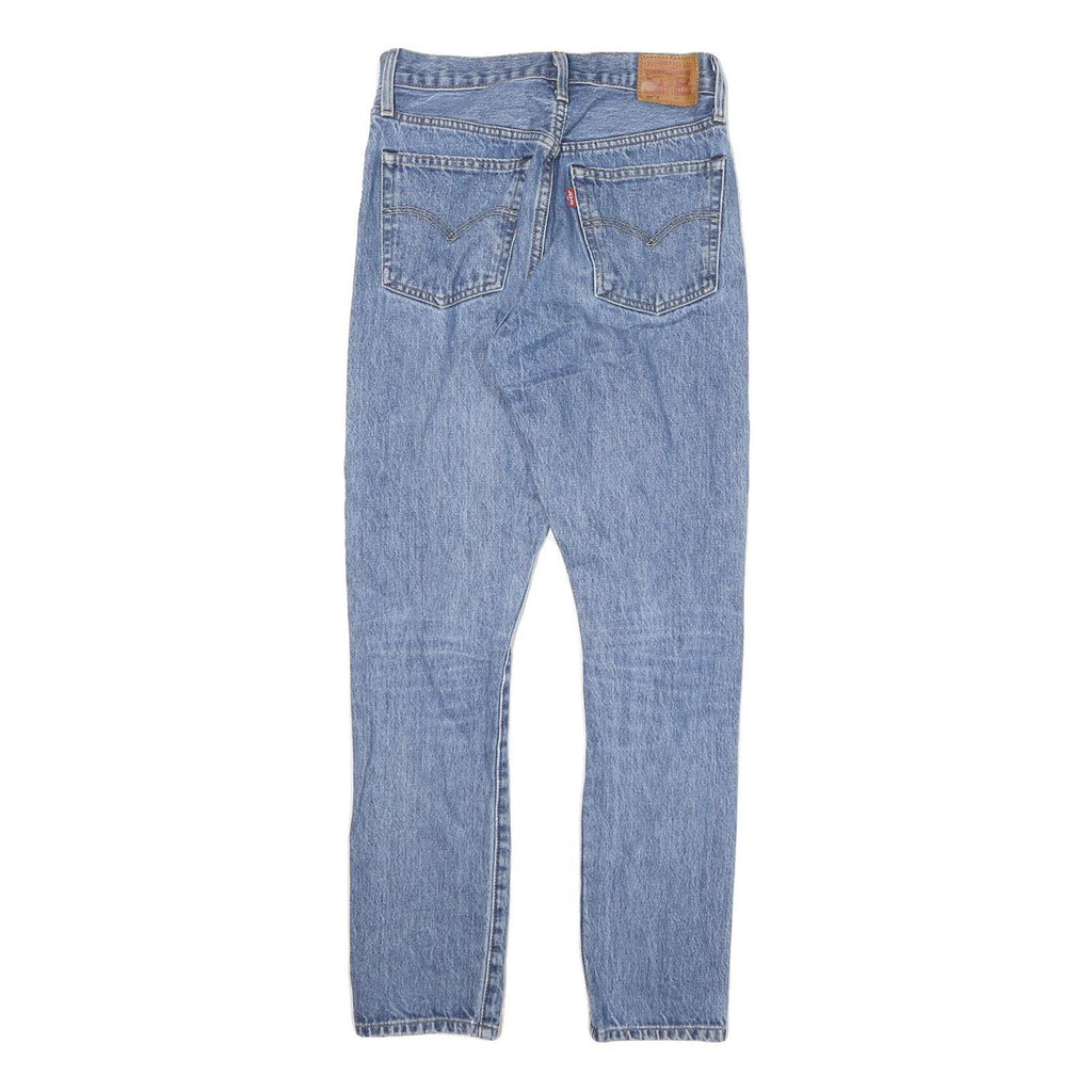 LEVI'S 501S Womens Jeans Blue Slim Straight Denim Medium W26 L28 Classic Button