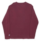 CHAMPION Mens Maroon Crew Neck L Cotton Sweatshirt Pullover Casual Wear