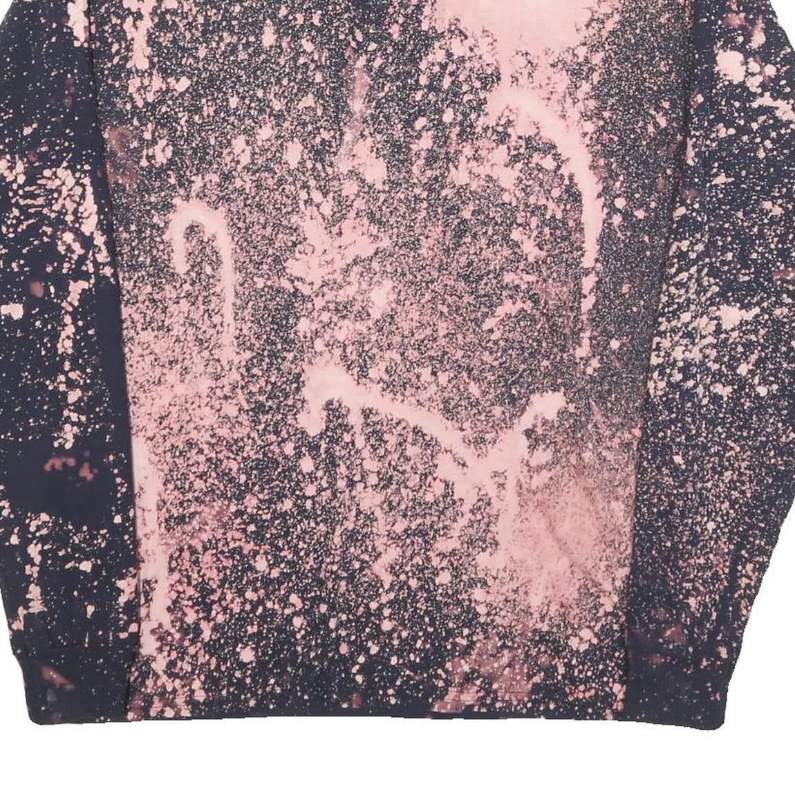 CHAMPION Mens Black & Pink Graphic Long Sleeve Crew Neck T-Shirt M