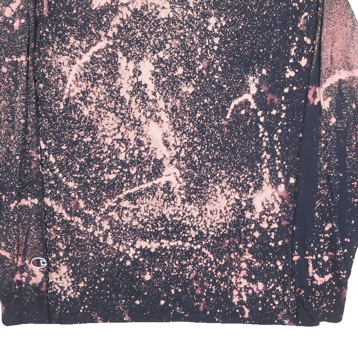 CHAMPION Mens Black & Pink Graphic Long Sleeve Crew Neck T-Shirt M