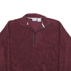 REEBOK Mens Maroon Pullover Plain Crew Neck Basic Knit Jumper M Polyester