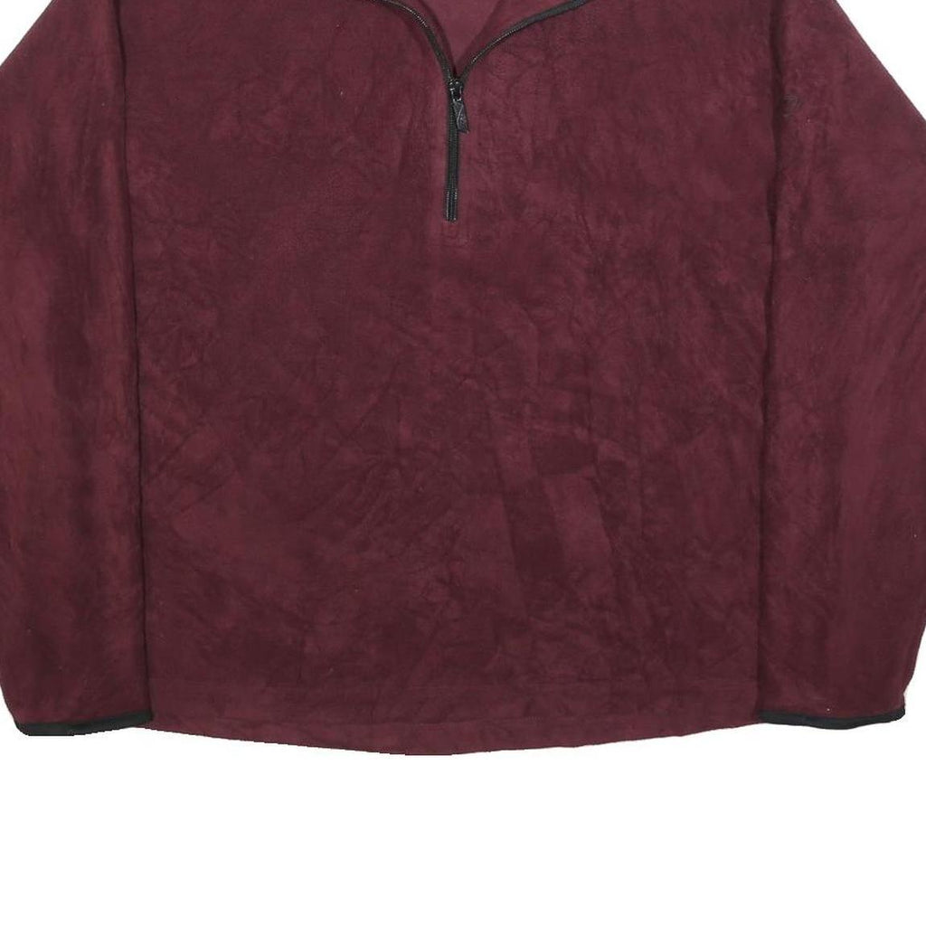 REEBOK Mens Maroon Pullover Plain Crew Neck Basic Knit Jumper M Polyester
