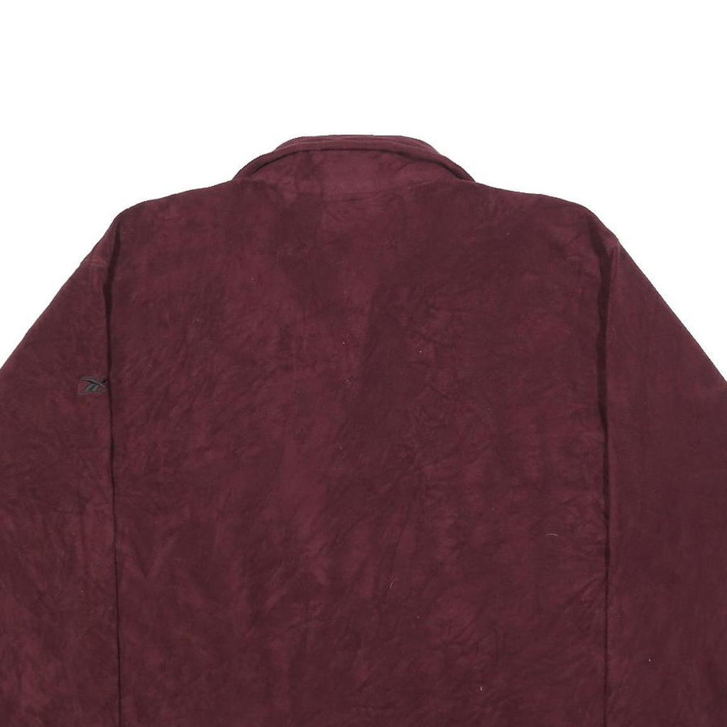 REEBOK Mens Maroon Pullover Plain Crew Neck Basic Knit Jumper M Polyester