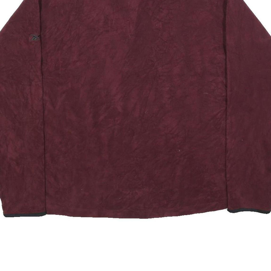 REEBOK Mens Maroon Pullover Plain Crew Neck Basic Knit Jumper M Polyester