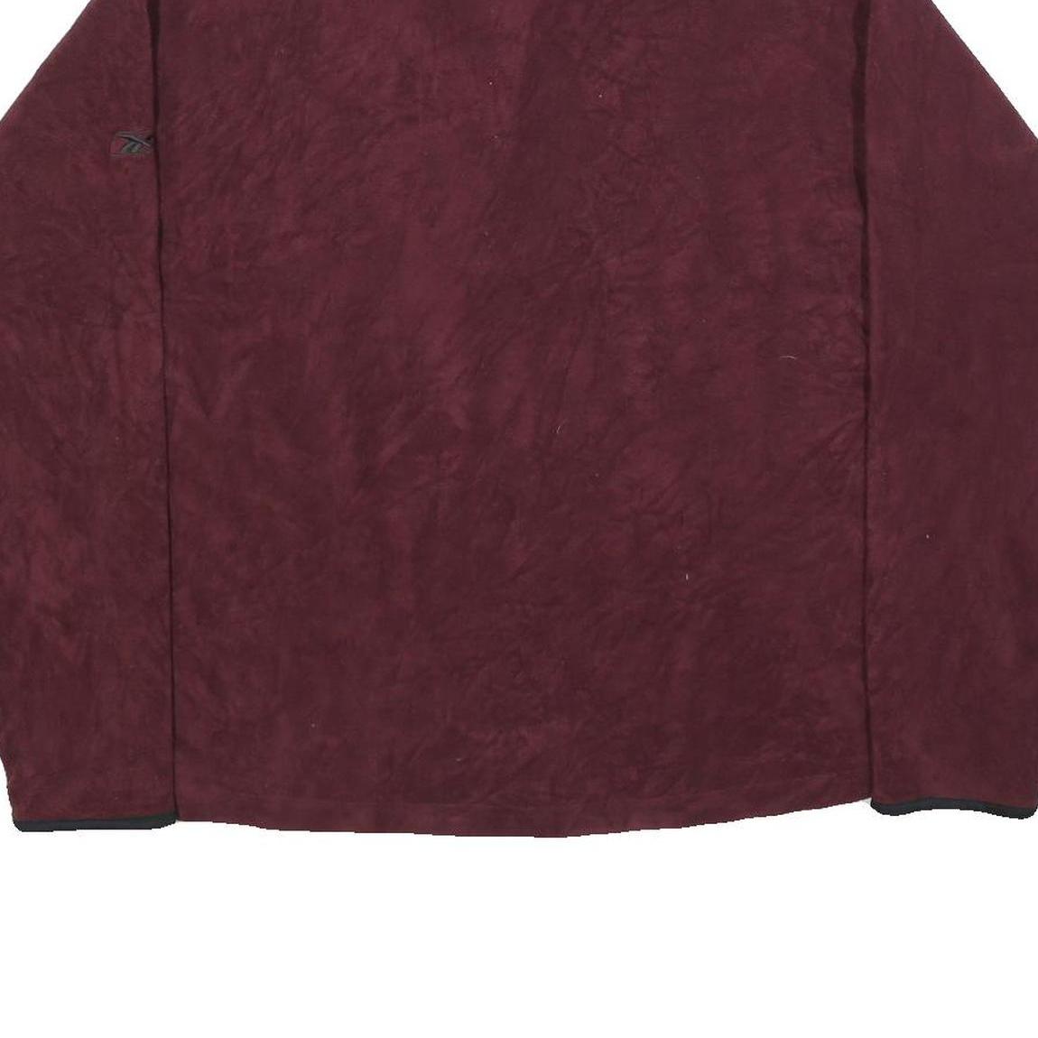 REEBOK Mens Maroon Pullover Plain Crew Neck Basic Knit Jumper M Polyester