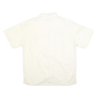 JOE MARLIN Mens Cream Rayon Shirt XL Casual Summer Button Pocket