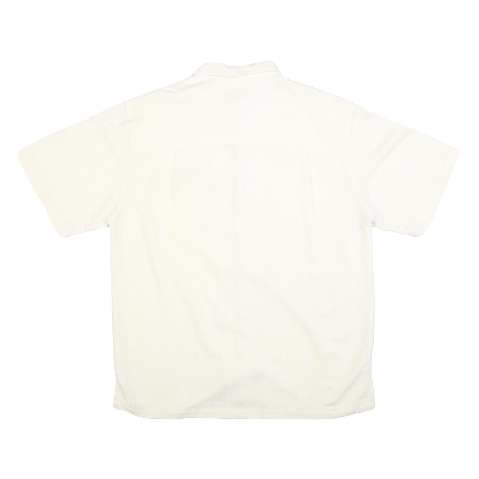 JOE MARLIN Mens Cream Rayon Shirt XL Casual Summer Button Pocket