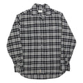 JACHS Mens Black & White Check Shirt L Cotton Blend Long Sleeve Casual