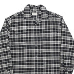 JACHS Mens Black & White Check Shirt L Cotton Blend Long Sleeve Casual