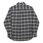 JACHS Mens Black & White Check Shirt L Cotton Blend Long Sleeve Casual