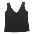 TED BAKER Womens Black Sleeveless V-Neck Top L Smooth Polyester Blend
