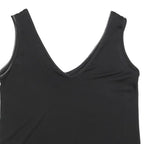 TED BAKER Womens Black Sleeveless V-Neck Top L Smooth Polyester Blend