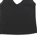 TED BAKER Womens Black Sleeveless V-Neck Top L Smooth Polyester Blend