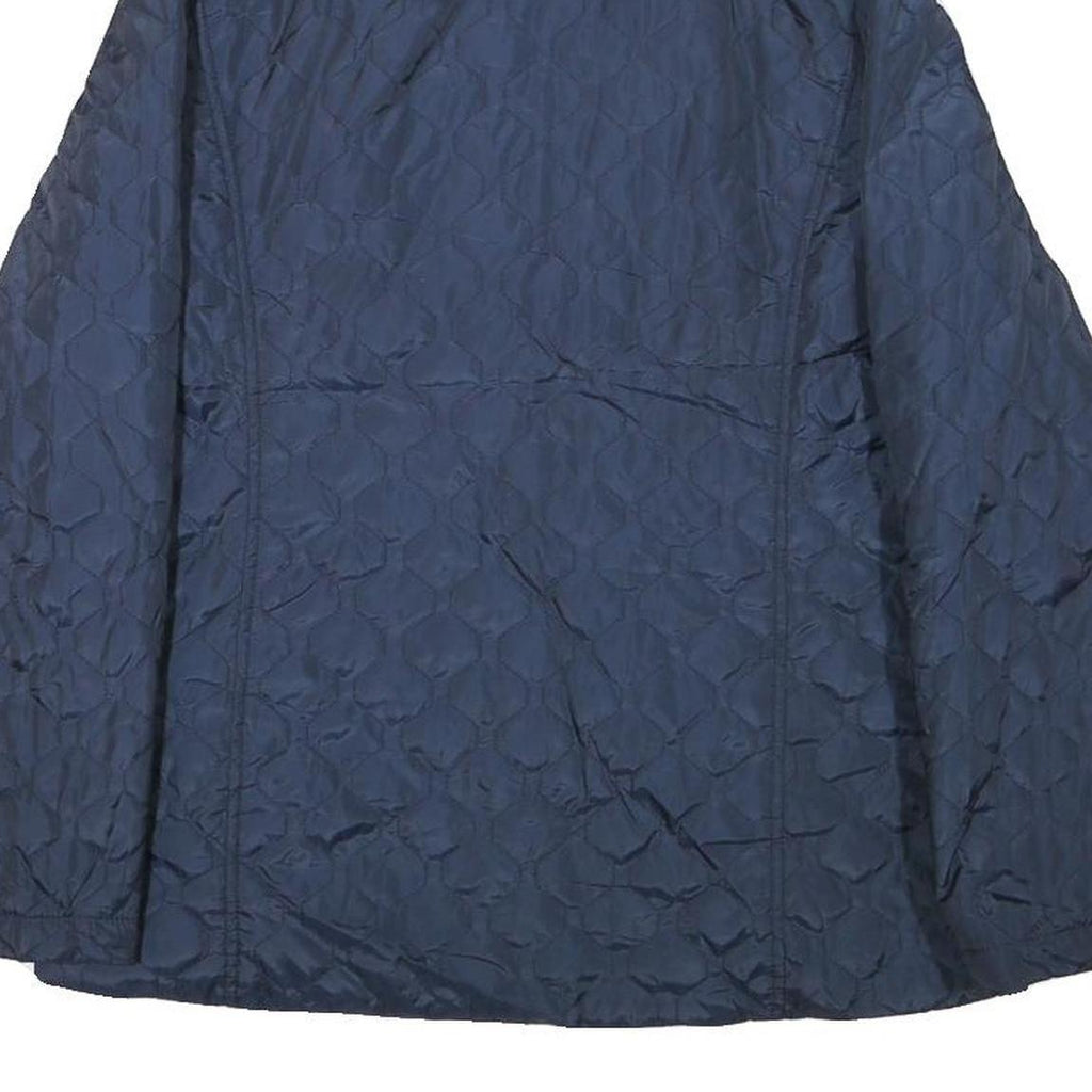 TOMMY HILFIGER Womens Navy Blue Quilted Jacket S Cotton Blend Zip Casual