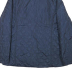 TOMMY HILFIGER Womens Navy Blue Quilted Jacket S Cotton Blend Zip Casual