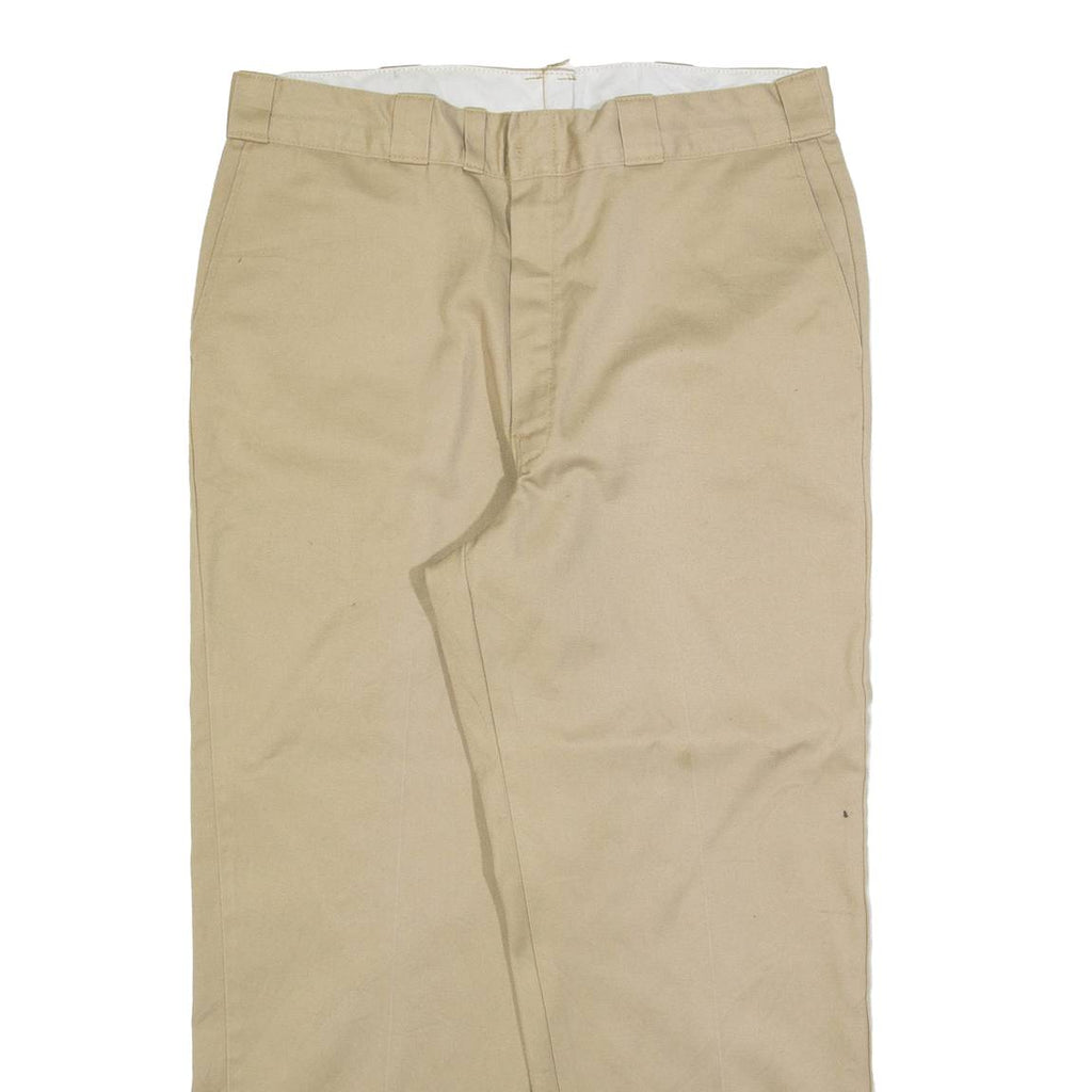 DICKIES Mens Trousers Beige Regular Straight W34 L26