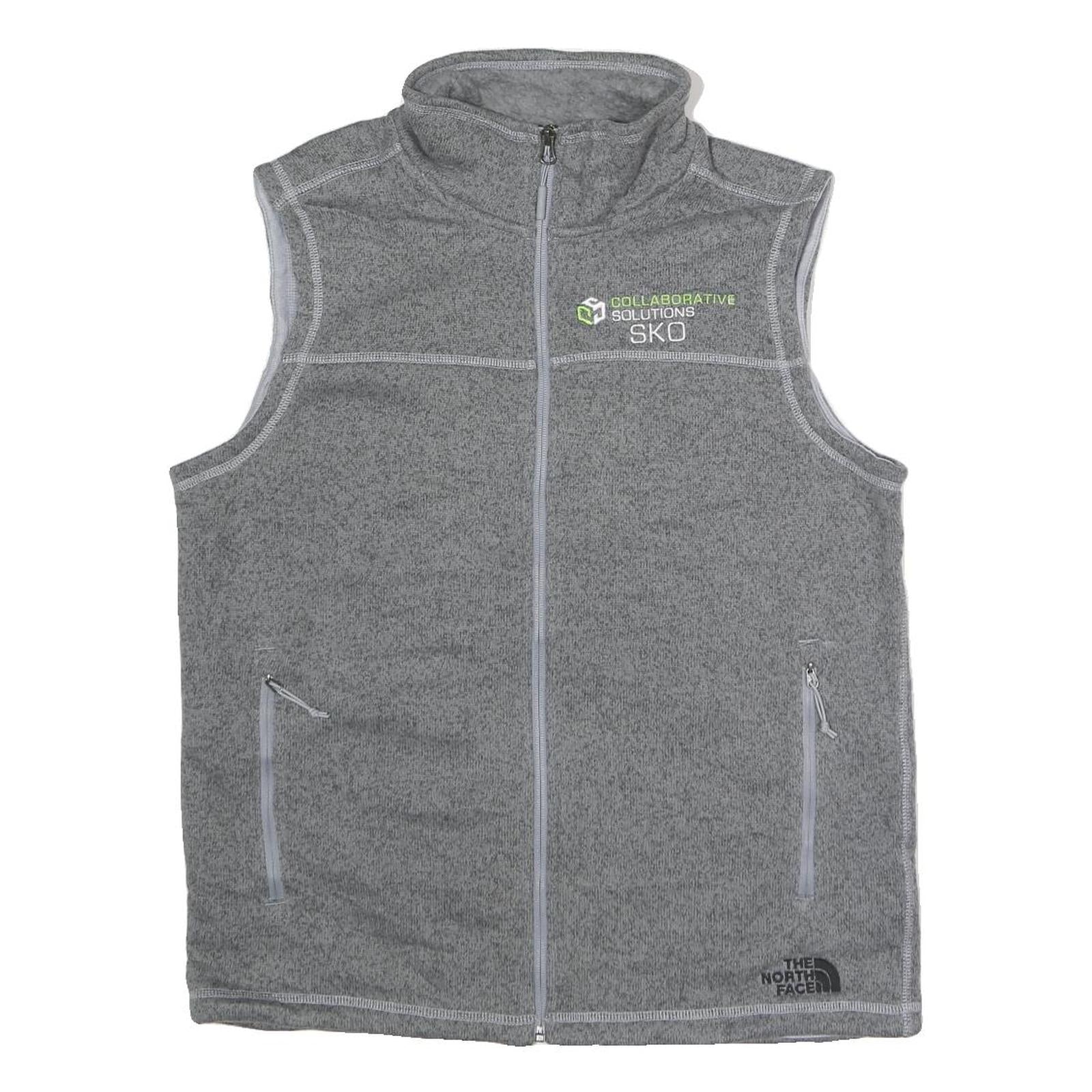 THE NORTH FACE Mens Grey Zip Jacket M Polyester Fleece Casual Outdoor Wear