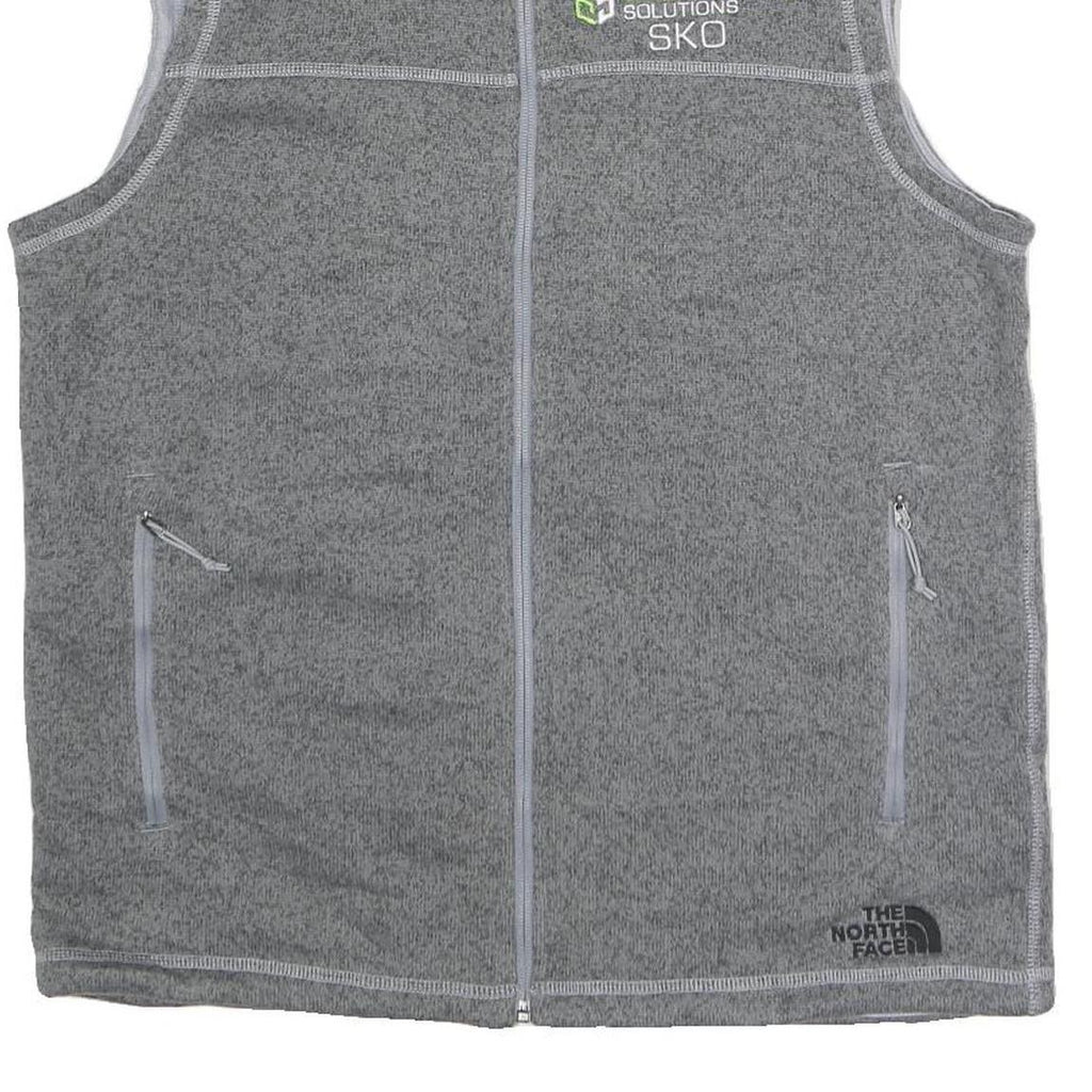 THE NORTH FACE Mens Grey Zip Jacket M Polyester Fleece Casual Outdoor Wear