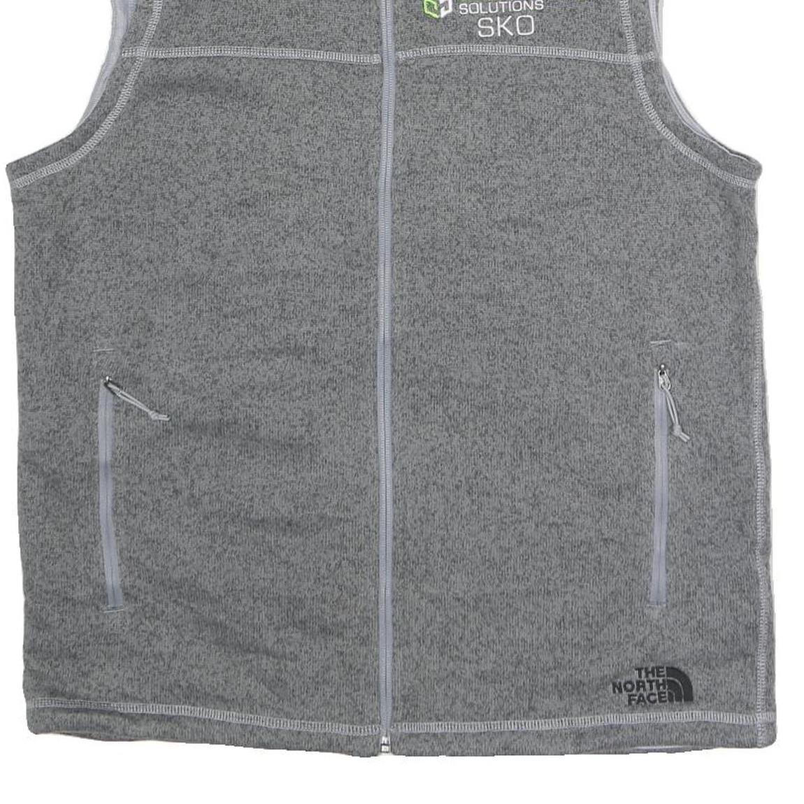 THE NORTH FACE Mens Grey Zip Jacket M Polyester Fleece Casual Outdoor Wear