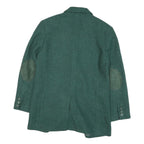 CONO Womens Green Jacket M Polyester Blend Classic Button Closure Elbow Patch