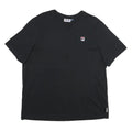 FILA Mens Black XL T-Shirt Short Sleeve Crew Neck Embroidered Logo Cotton