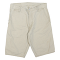 LEVI'S Mens Shorts Beige Casual Plain M W30 Cotton Blend Summer Wear