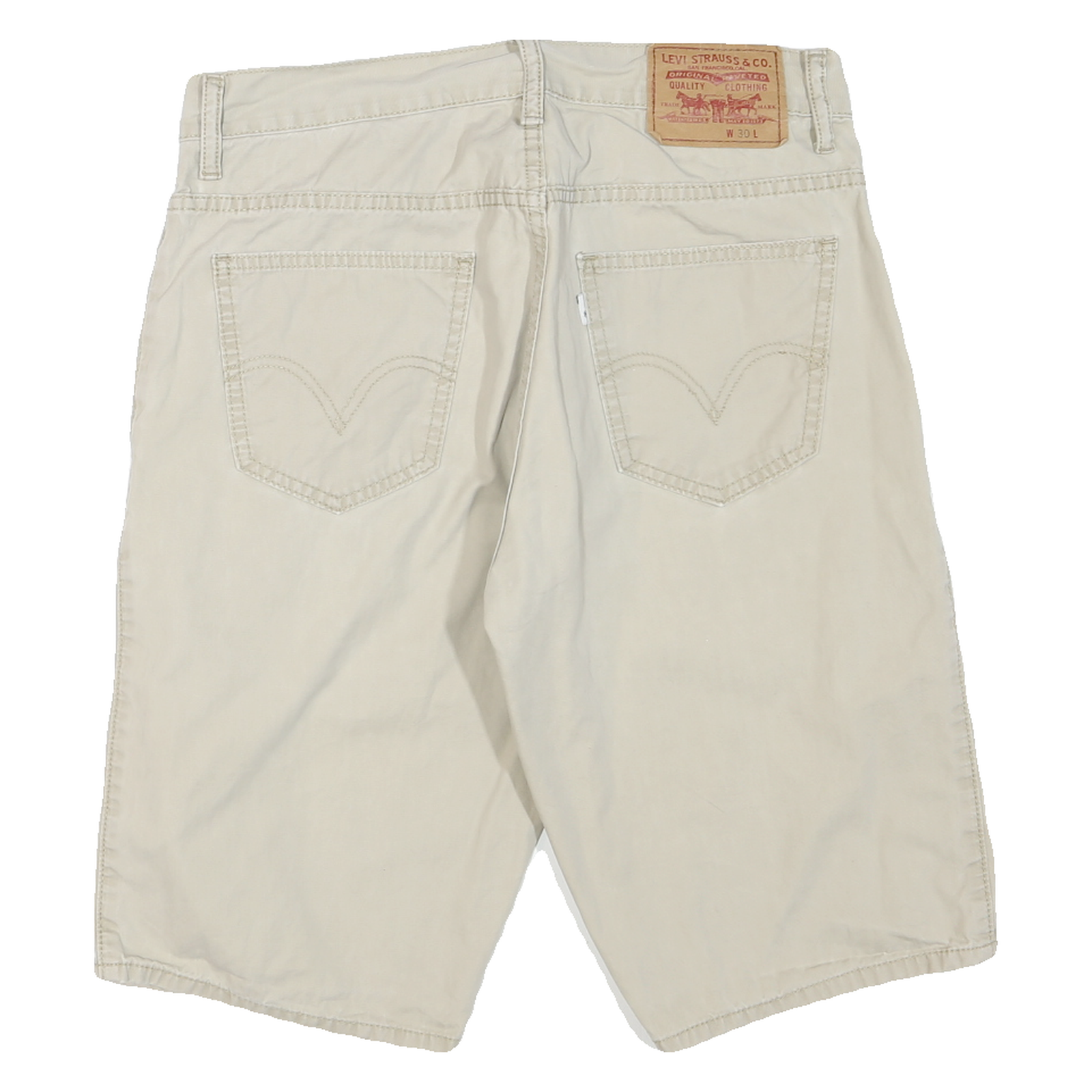 LEVI'S Mens Shorts Beige Casual Plain M W30 Cotton Blend Summer Wear