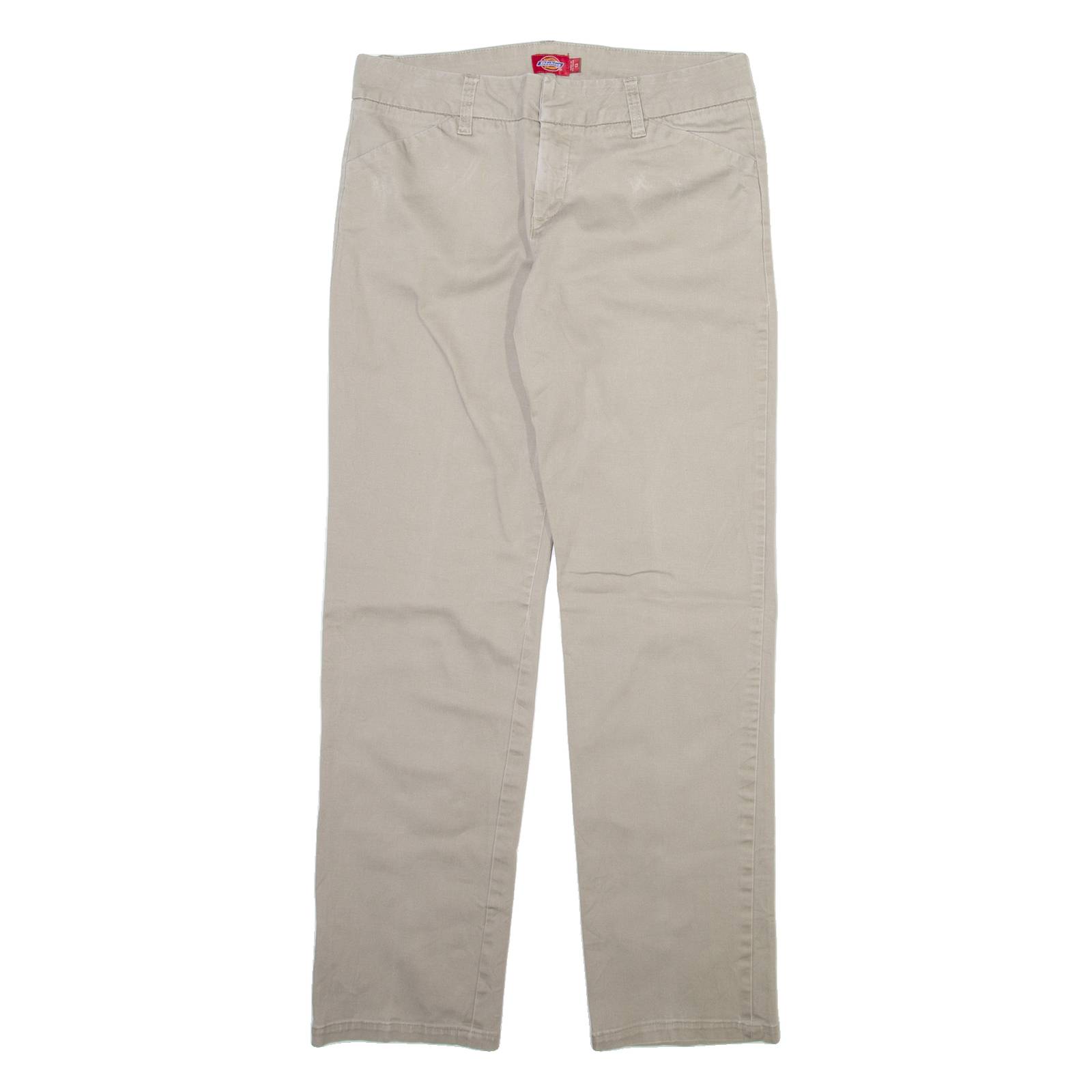 DICKIES Womens Trousers Grey Regular Straight W30 L29