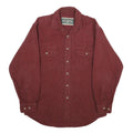 FIELD & STREAM Mens Red Cotton Shirt L Button Front Casual Workwear