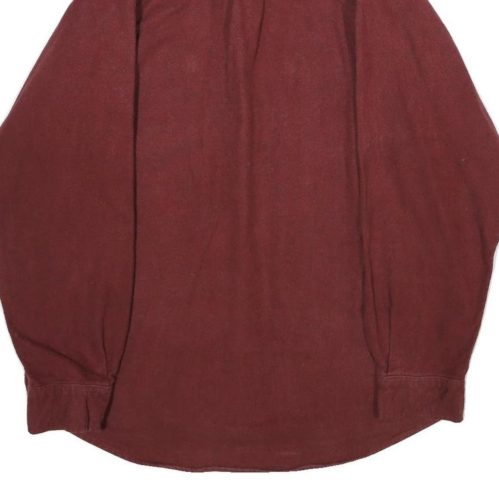 FIELD & STREAM Mens Red Cotton Shirt L Button Front Casual Workwear