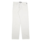 VERSACE JEANS COUTURE Mens White Regular Straight Denim Light W30 L34 Button