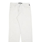 VERSACE JEANS COUTURE Mens White Regular Straight Denim Light W30 L34 Button