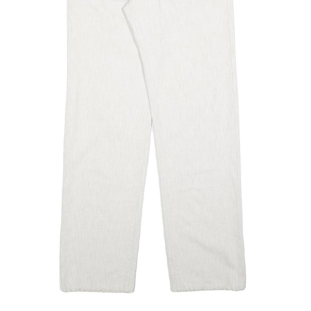 VERSACE JEANS COUTURE Mens White Regular Straight Denim Light W30 L34 Button