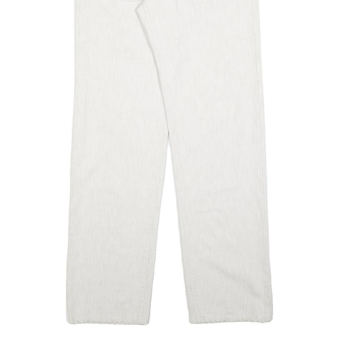 VERSACE JEANS COUTURE Mens White Regular Straight Denim Light W30 L34 Button