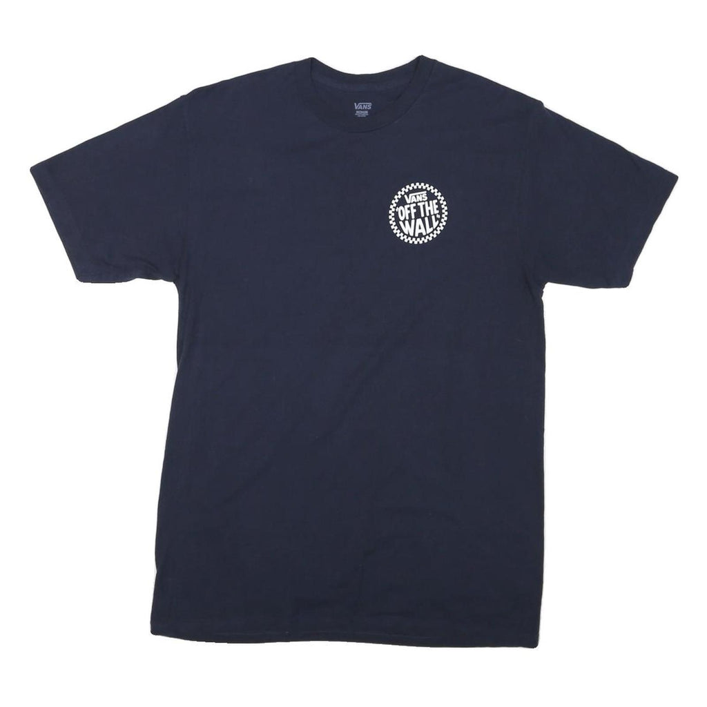VANS Mens Navy Blue Off The Wall Graphic T-Shirt M Short Sleeve Crew Neck Casual